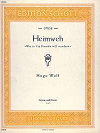 Wolf, Hugo Philipp Jakob: Heimweh