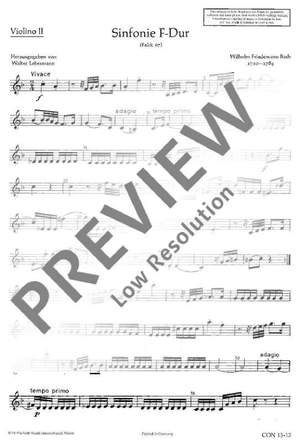 Bach, Wilhelm Friedemann: Sinfonie F major Falck 67