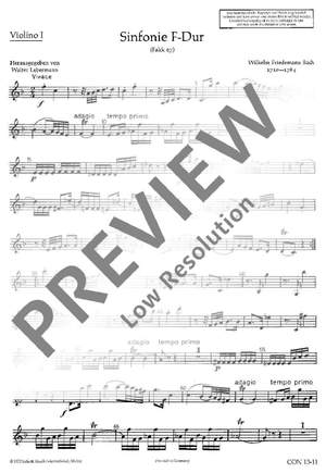 Bach, Wilhelm Friedemann: Sinfonie F major Falck 67