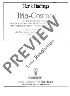 Badings, Henk: Trio-Cosmos