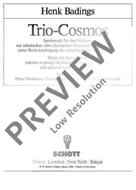 Badings, Henk: Trio-Cosmos