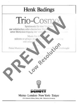 Badings, Henk: Trio-Cosmos