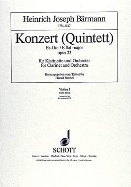Baermann, Heinrich Joseph: Concert (Quintet) Eb major op. 23