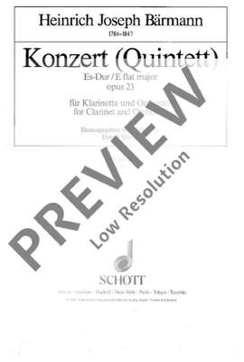 Baermann, Heinrich Joseph: Concert (Quintet) Eb major op. 23