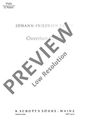 Fasch, Johann Friedrich: Overture G major