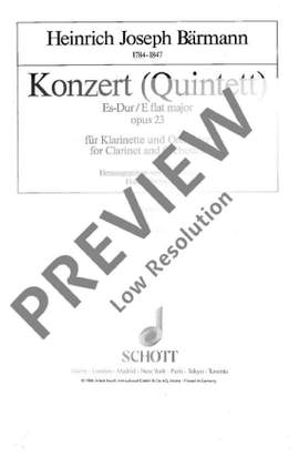 Baermann, Heinrich Joseph: Concert (Quintet) Eb major op. 23