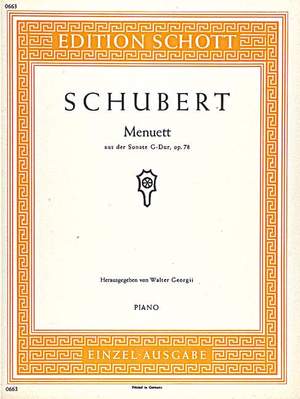 Schubert, Franz: Menuett op. 78 D 894
