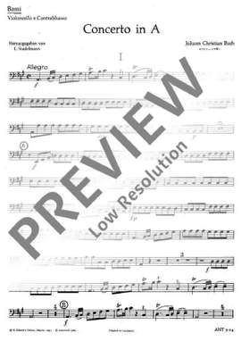 Bach, Johann Christian: Concerto A Major