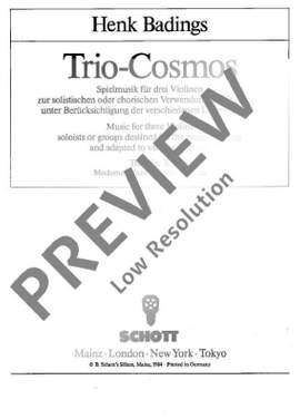 Badings, Henk: Trio-Cosmos