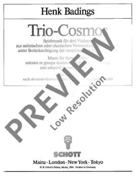 Badings, Henk: Trio-Cosmos