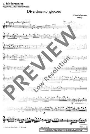 Genzmer, Harald: Divertimento giocoso GeWV 171