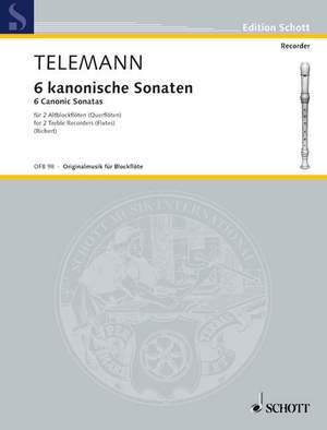 Telemann, Georg Philipp: 6 Canonic Sonatas