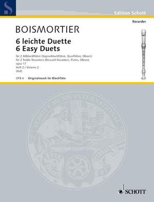 Boismortier, Joseph Bodin de: Six easy Duets op. 17