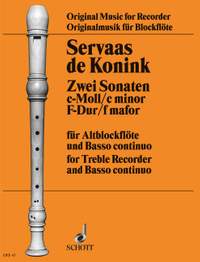 Konink, Servaas van: Two Sonatas