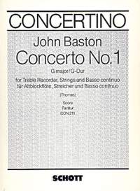 Baston, John: Concerto No. 1 G Major