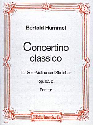 Hummel, Bertold: Concertino classico D major op. 103b