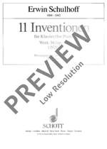Schulhoff, Erwin: 11 Inventions op. 36 Product Image