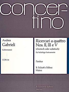 Gabrieli, Andrea: Ricercari a quattro