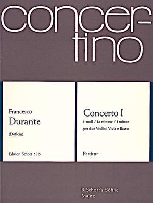 Durante, Francesco: Concerto I F Minor