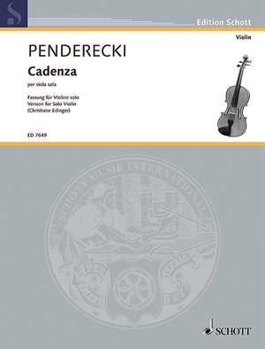 Penderecki, Krzysztof: Cadenza
