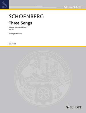 Schoenberg, Arnold: Three Songs op. 48