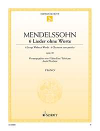 Mendelssohn Bartholdy, Felix: 6 Songs Without Words op. 30