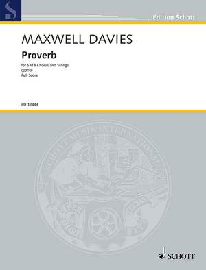 Maxwell Davies, Sir Peter: Proverb op. 305