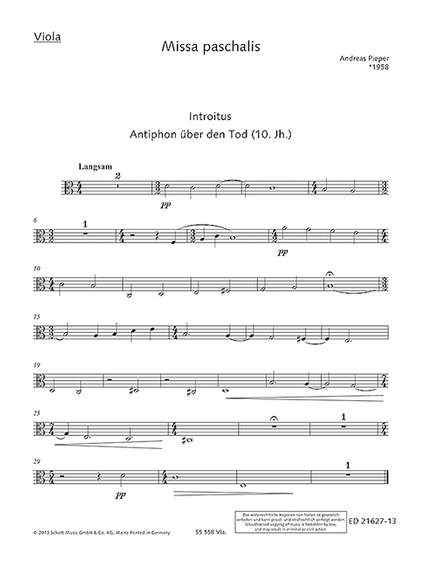 Pieper, Andreas: Missa paschalis