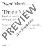 Martiné, Pascal: Three Motets Product Image