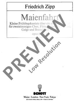 Zipp, Friedrich: Maienfahrt op. 6/1