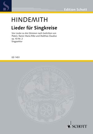 Hindemith, Paul: Lieder für Singkreise op. 43/2
