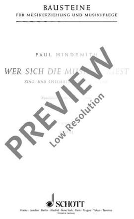 Hindemith, Paul: Wer sich die Musik erkiest