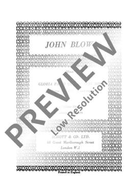 Blow, John: Gloria Patri
