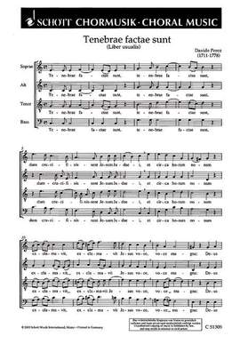 Perez, Davide: Tenebrae factae sunt