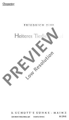 Zipp, Friedrich: Heiteres Tierliederspiel op. 42