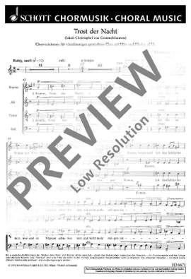 Reutter, Hermann: Trost der Nacht