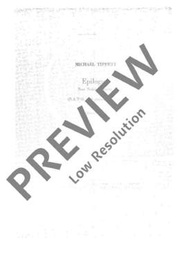 Tippett, Sir Michael: Epilog
