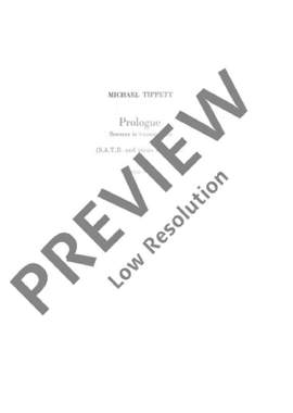 Tippett, Sir Michael: Prologue
