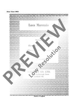 Marenzio, Luca: Hor chi clori beata