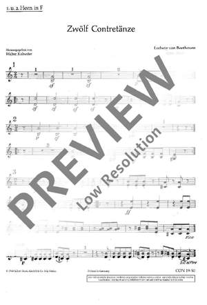 Beethoven, Ludwig van: 12 Contretänze WoO 14