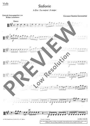 Sammartini, Giovanni Battista: Sinfonia A major J-C 62