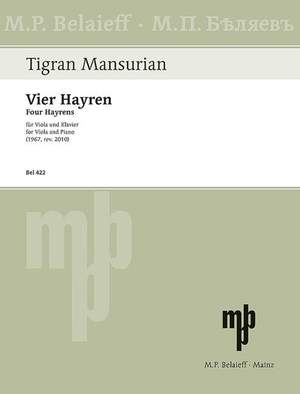 Mansurian, Tigran: Four Hayrens