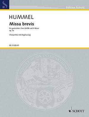 Hummel, Bertold: Missa brevis op. 5 a