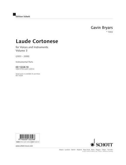 Bryars, Gavin: Laude Cortonese