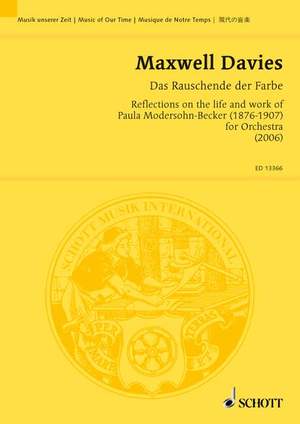 Maxwell Davies, Sir Peter: Das Rauschende der Farbe op. 276