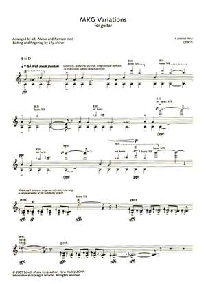 Ince, Kamran: MKG Variations