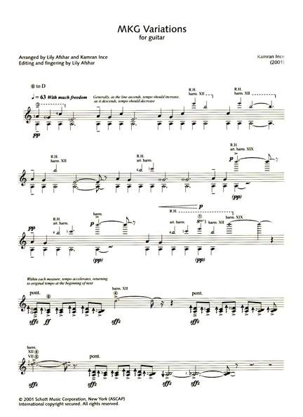 Ince, Kamran: MKG Variations