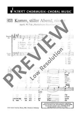 Haus, K: Komm, stiller Abend, nieder