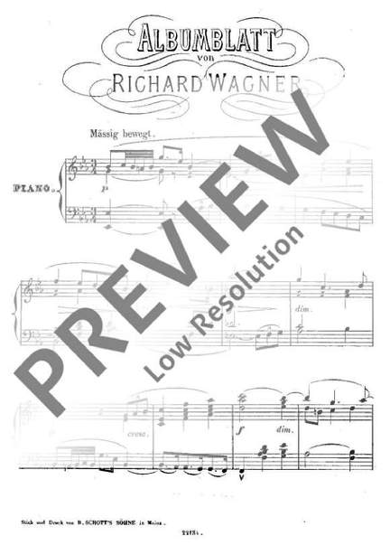 Wagner, Richard: Albumblatt E-flat major