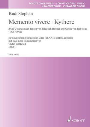 Stephan, Rudi: Memento vivere · Kythere